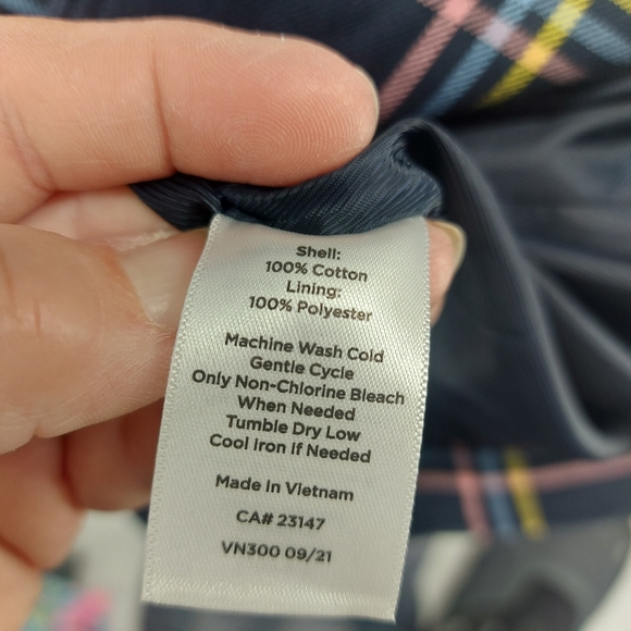 Talbots Plaid Navy A Line Trench Coat Size 2X - Picture 5 of 9